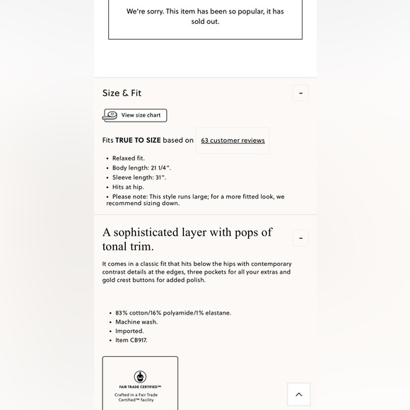 J. Crew Cream Contrast Trim Cardigan with gold Buttons* NWT - Picture 9 of 9